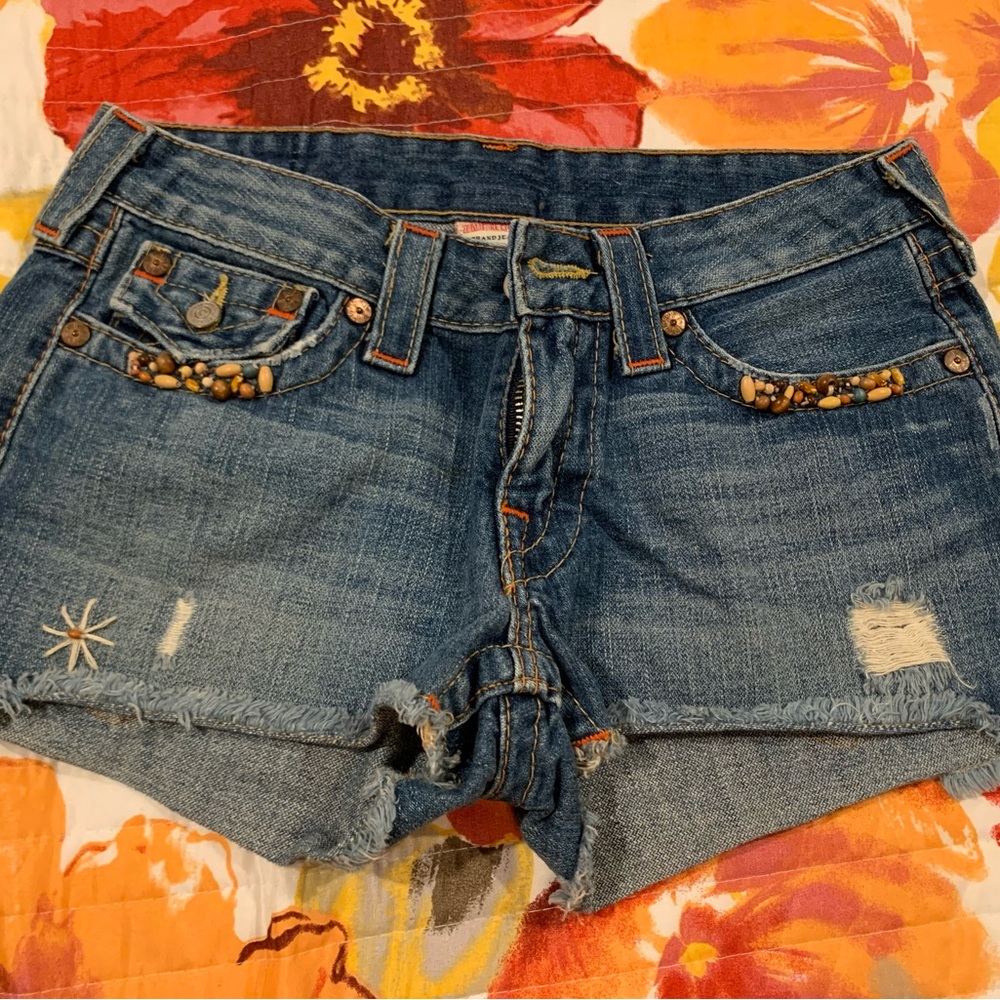 True Religion size 28 denim shorts